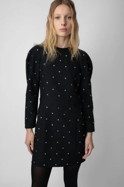 Zadig & Voltaire Racia Diamanté Dress Black -Trendy Threads Deals wwdr01290 noir 12 1