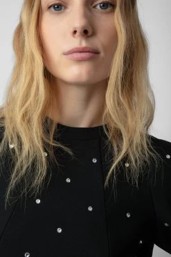 Zadig & Voltaire Racia Diamanté Dress Black -Trendy Threads Deals wwdr01290 noir 14 1