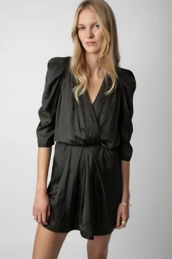 Zadig & Voltaire Ruz Satin Dress Slate