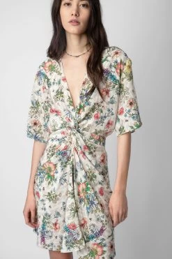 Zadig & Voltaire Rozom Silk Dress Vanille -Trendy Threads Deals wwdr01318 vanille 11