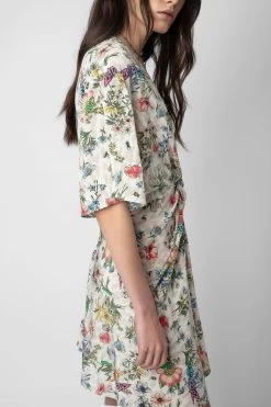 Zadig & Voltaire Rozom Silk Dress Vanille -Trendy Threads Deals wwdr01318 vanille 12