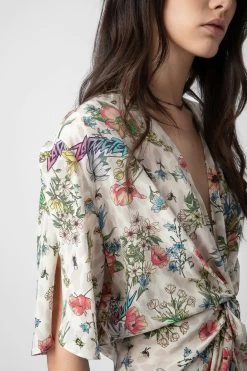 Zadig & Voltaire Rozom Silk Dress Vanille -Trendy Threads Deals wwdr01318 vanille 13