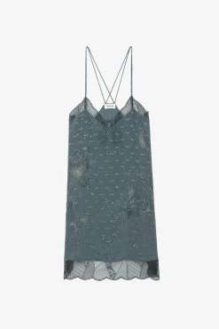 Zadig & Voltaire Calissa Silk Jacquard Dress Nori -Trendy Threads Deals wwdr01332 nori