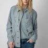 Zadig & Voltaire Kid Linen Jacket Glacier -Trendy Threads Deals wwow00634 glacier 2