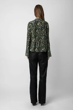 Zadig & Voltaire Taika Diamanté Silk Blouse Black -Trendy Threads Deals wwsh00526 noir 5