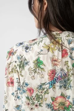 Zadig & Voltaire Tadeo Diamanté Silk Blouse Vanille -Trendy Threads Deals wwsh00563 vanille 7