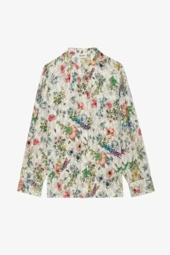 Zadig & Voltaire Tadeo Diamanté Silk Blouse Vanille -Trendy Threads Deals wwsh00563 vanille copie