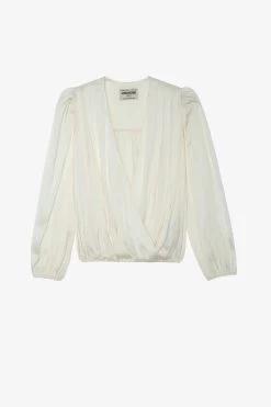 Zadig & Voltaire Tyfon Satin Top Sugar 11 Zadig & Voltaire Tyfon Satin Top Sugar -Trendy Threads Deals wwto00213 sugar